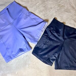 Stylish Women's Shorts in Lavender and Black